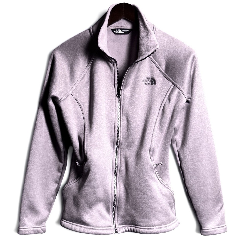 The North Face Womens M Muted Lavender Full Zip Stretch Fleece Jacket Outdoor